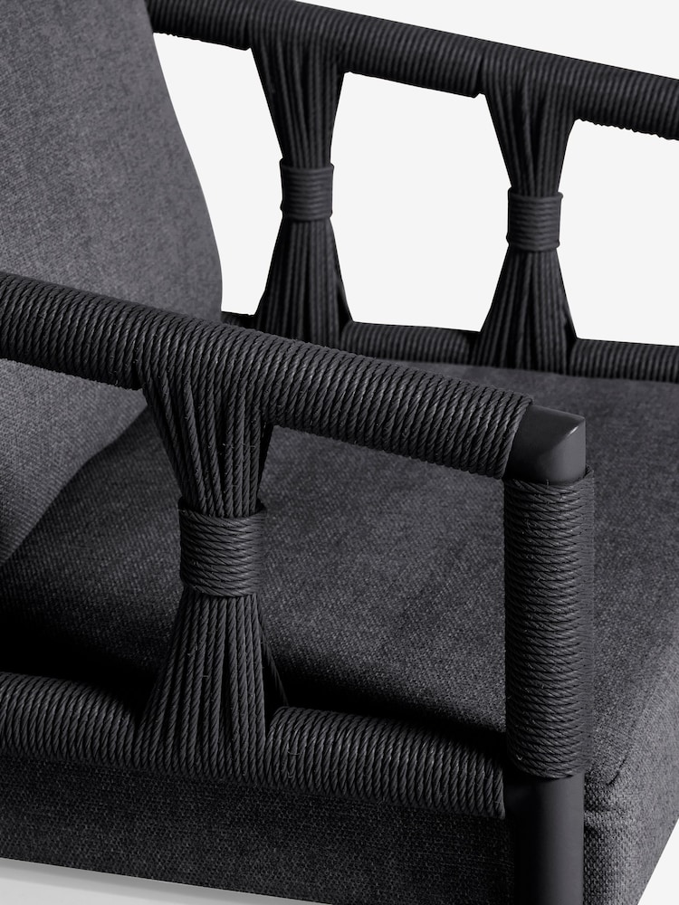 Black Sorrento Garden 3 Piece Chairs and Table Bistro Set - Image 6 of 6