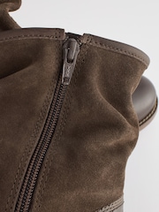 Brown Standard/Wide Fit Forever Comfort® Leather Slouch Ankle Boots - Image 4 of 5