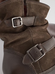 Brown Standard/Wide Fit Forever Comfort® Leather Slouch Ankle Boots - Image 5 of 5