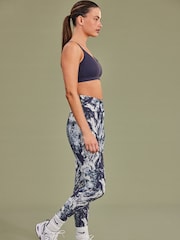 Grey/Neutral Mountain Print Active Wrap Waist Leggings - Image 1 of 5