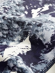 Grey/Neutral Mountain Print Active Wrap Waist Leggings - Image 5 of 5