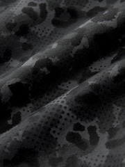 Black/Grey Animal Oversized Relaxed Fit Active Longline Overhead Hoodie - Image 7 of 7