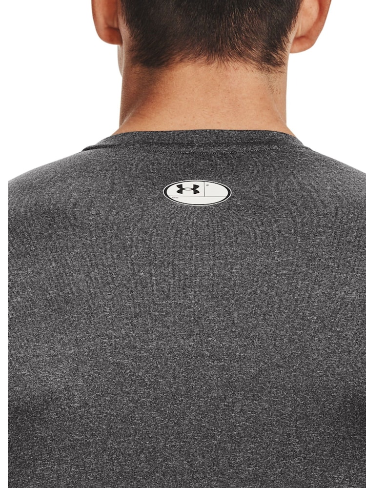 Under Armour Grey HeatGear Fitted Long Sleeve Base Layer T-Shirt - Image 4 of 6