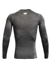 Under Armour Grey HeatGear Fitted Long Sleeve Base Layer T-Shirt - Image 6 of 6