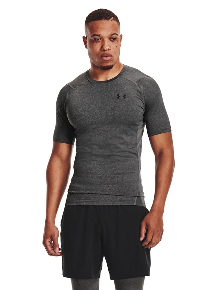 Under Armour Grey HeatGear Base Layer T-Shirt - Image 1 of 6 Under Armour Grey HeatGear Base Layer T-Shirt - Image 1 of 6