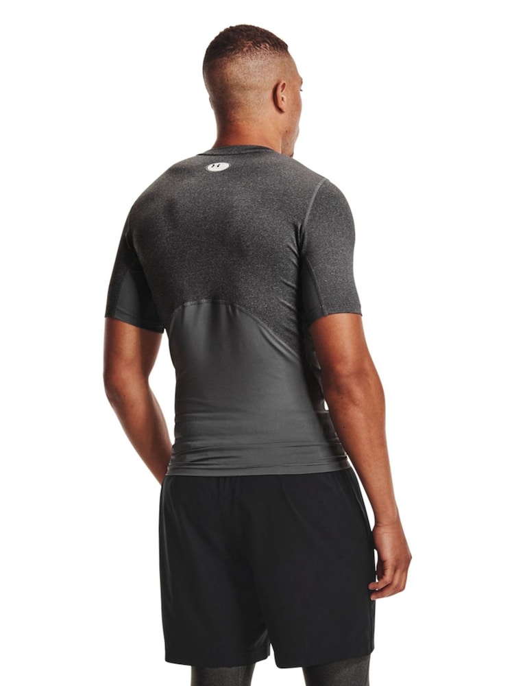 Under Armour Grey HeatGear Base Layer T-Shirt - Image 2 of 6 Under Armour Grey HeatGear Base Layer T-Shirt - Image 2 of 6