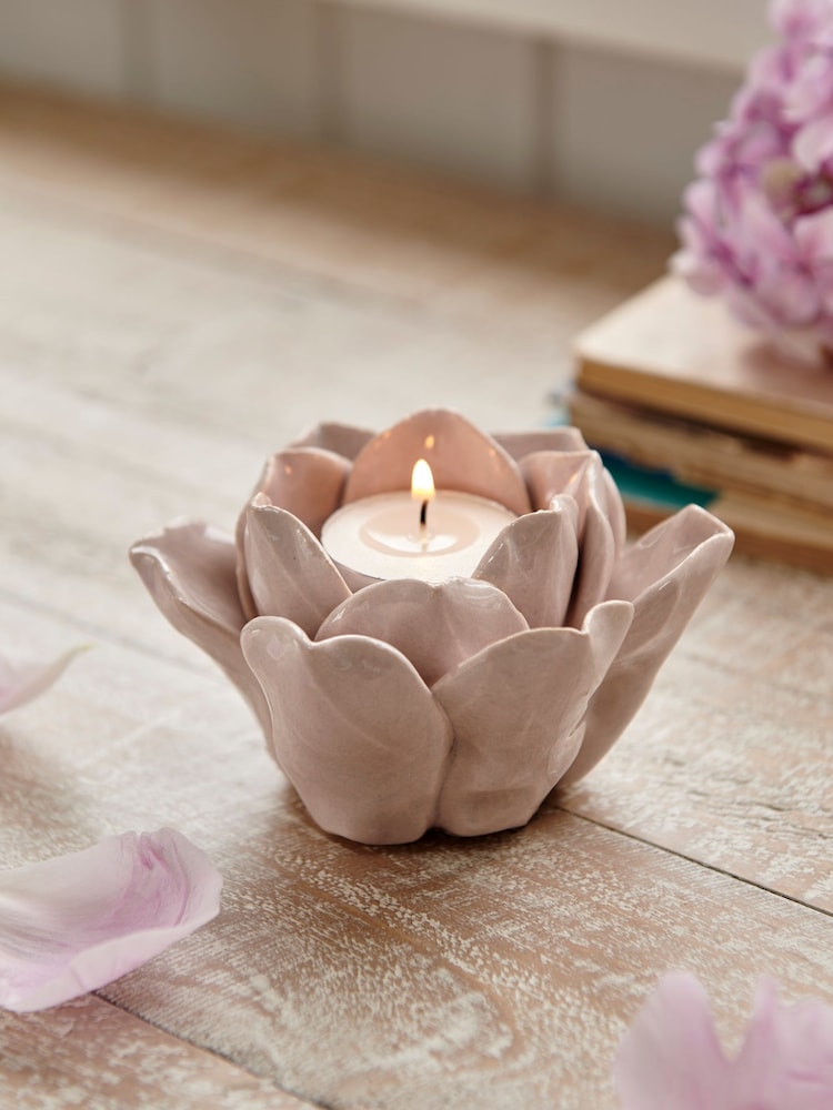 Shabby Chic Pink Shabby Chic Tealight Candle Holder - Image 1 of 3