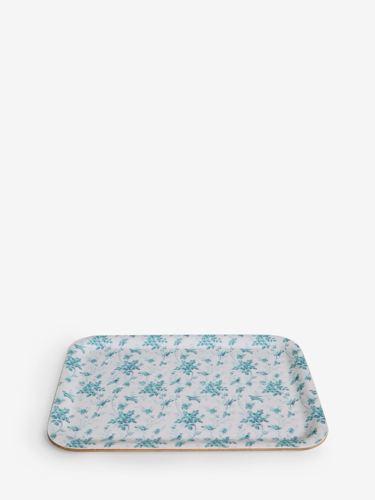 Shabby Chic by Rachel Ashwell® Blue Wood Veneer Tray Small with Anti Slip Finish - Image 4 of 4