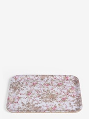 Shabby Chic by Rachel Ashwell® Pink Wood Veneer Tray Large with Anti Slip Finish - Image 1 of 2