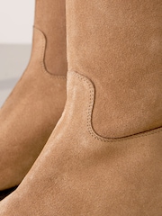 Tan & Black Signature Leather Panelled Rider Knee High Boots - Image 5 of 5