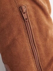 Tan Brown Signature Leather Forever Comfort® Faux Fur Knee High Boots - Image 6 of 6