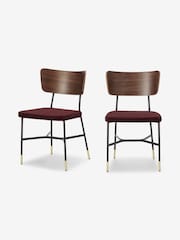 MADE.COM Set of 2 Raspberry Pink Amalyn Dining Chairs - Image 2 of 4