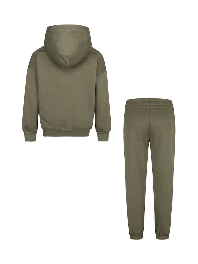 Converse Green Little Kids Hoodie and Jogger Set - Image 2 of 9 Converse Green Little Kids Hoodie and Jogger Set - Image 2 of 9