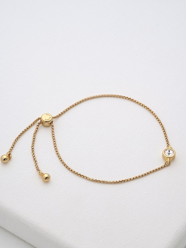 Ted Baker Gold Tone SARSAA: Crystal Drawstring Adjustable Bracelet - Image 1 of 6