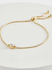 Ted Baker Gold Tone SARSAA: Crystal Drawstring Adjustable Bracelet - Image 2 of 6
