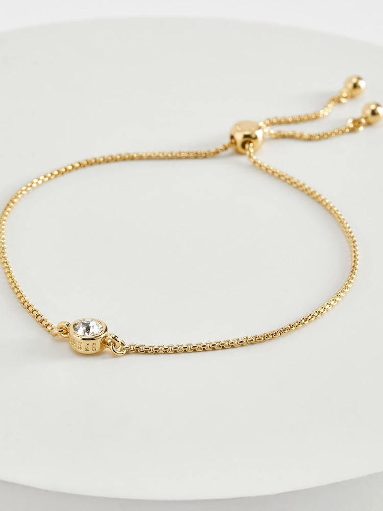 Ted Baker Gold Tone SARSAA: Crystal Drawstring Adjustable Bracelet - Image 2 of 6