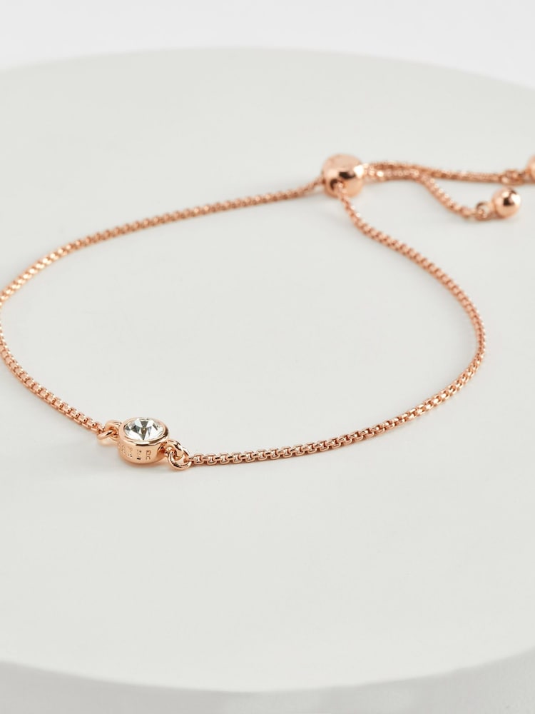 Rozegouden tinten - Ted Baker SARSAA: Crystal Drawstring Adjustable Bracelet - Image 3 of 9