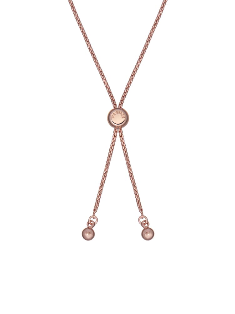 Ted Baker Rose Gold Tone, Clear Crystal SARSAA: Crystal Drawstring Adjustable Bracelet - Image 10 of 10