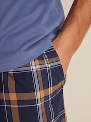 Blue/Navy Check Lightweight Short Pyjamas Set - Image 6 of 9