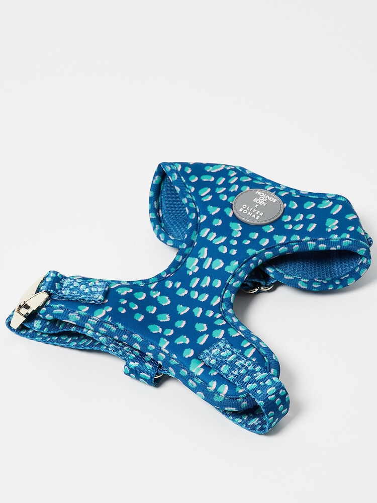 Oliver Bonas Blue Spotty Print Pet Harness - Image 1 of 4 Oliver Bonas Blue Spotty Print Pet Harness - Image 1 of 4