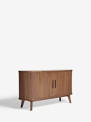 Dark Natural Hyde Tambour Door Sideboard - Image 8 of 9