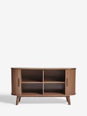 Dark Natural Hyde Tambour Door Sideboard - Image 9 of 9