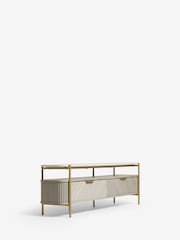 Light Grey Valencia Mango Wood Up to 65 inch, Floating Top TV Unit - Image 8 of 10