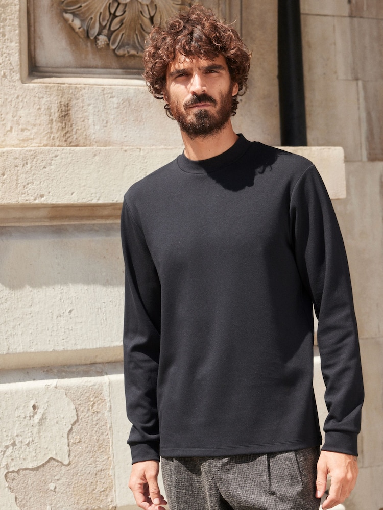 Black Relaxed Long Sleeve T-Shirt - Image 1 of 7