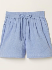 FatFace Blue Textured Spot Flippy Shorts - Image 5 of 5