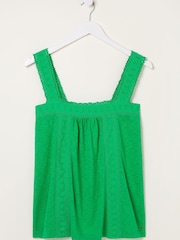FatFace Green Embroidered Viv Cami - Image 5 of 5