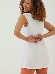 FatFace White Embroidered Jessica Tunic Top - Image 2 of 6