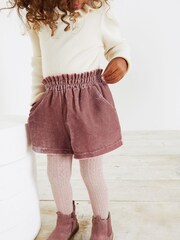 Pink Velvet Shorts (3mths-7yrs) - Image 1 of 6