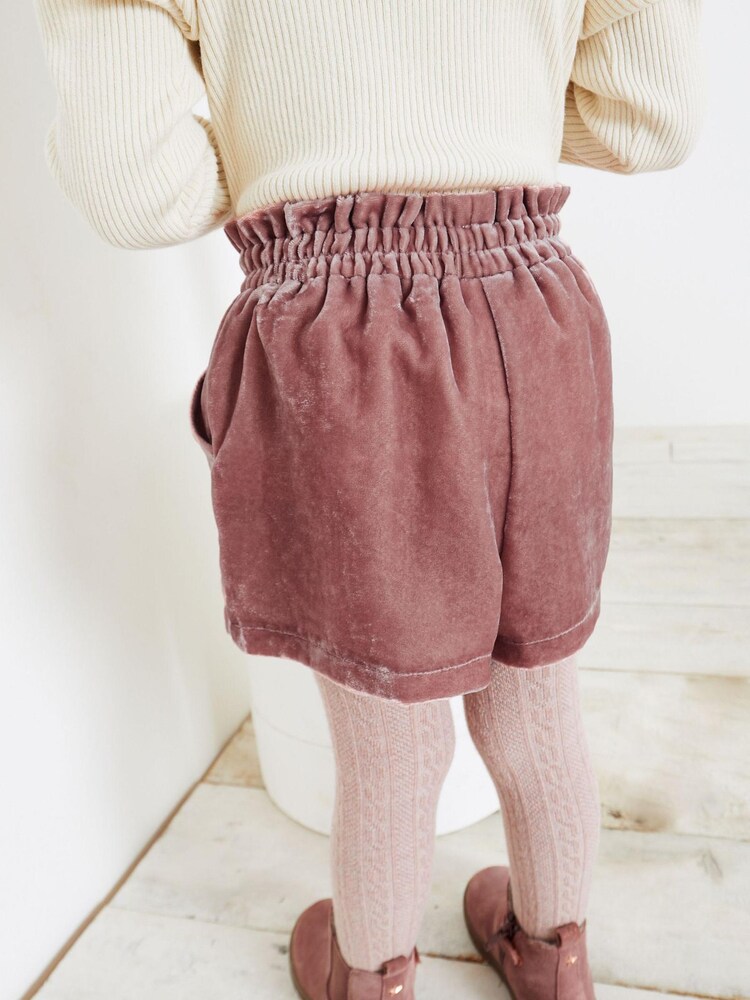 Pink Velvet Shorts (3mths-7yrs) - Image 2 of 6