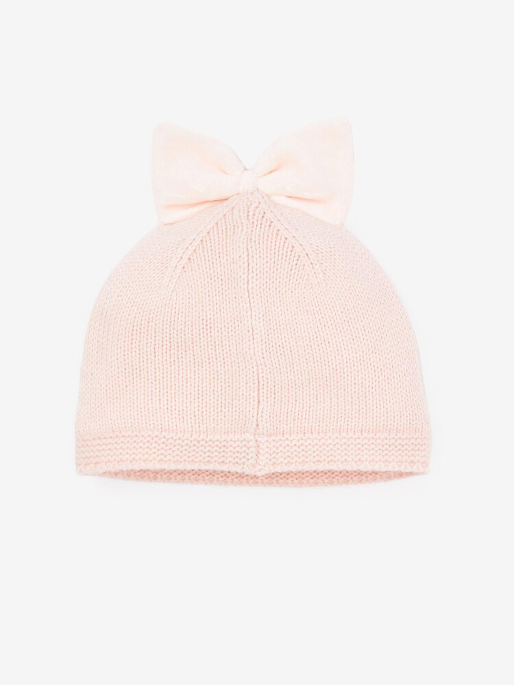 Pale Pink Knitted Beanie Hat (0mths-2yrs) - Image 2 of 3 Pale Pink Knitted Beanie Hat (0mths-2yrs) - Image 2 of 3