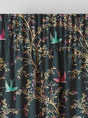 Sara Miller Forest Green 100% Cotton Swallows Made to Measure Curtains - Image 6 of 9