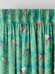 Sara Miller Green Birds Made to Measure Curtains - Image 5 of 9