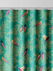 Sara Miller Green Birds Made to Measure Curtains - Image 8 of 9