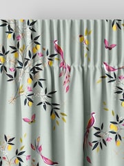 Sara Miller Duck Egg 100% Cotton Birds & Trellis Made to Measure Curtains - Image 5 of 8