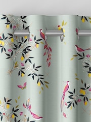Sara Miller Duck Egg 100% Cotton Birds & Trellis Made to Measure Curtains - Image 6 of 8