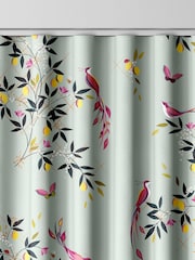 Sara Miller Duck Egg 100% Cotton Birds & Trellis Made to Measure Curtains - Image 7 of 8