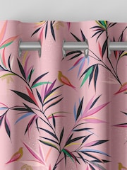 Sara Miller Soft Pink 100% Cotton Bamboo Made to Measure Curtains - Image 8 of 9