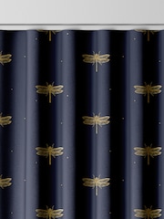 Sara Miller Navy 100% Cotton Dragonfly Made to Measure Curtains - Image 8 of 9