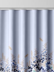 Sara Miller Pale Blue 100% Cotton Wisteria Made to Measure Curtains - Image 5 of 9