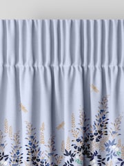 Sara Miller Pale Blue 100% Cotton Wisteria Made to Measure Curtains - Image 7 of 9