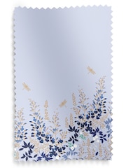 Sara Miller Pale Blue 100% Cotton Wisteria Made to Measure Curtains - Image 9 of 9