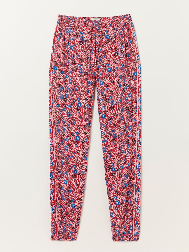 FatFace Red Lyme Woodblock Cuffed Trousers - Image 5 of 5