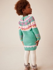 Green Fairisle Pattern Jumper Dress (3mths-7yrs) - Image 2 of 8