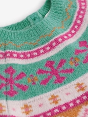 Green Fairisle Pattern Jumper Dress (3mths-7yrs) - Image 7 of 8