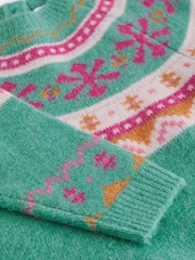 Green Fairisle Pattern Jumper Dress (3mths-7yrs) - Image 8 of 8
