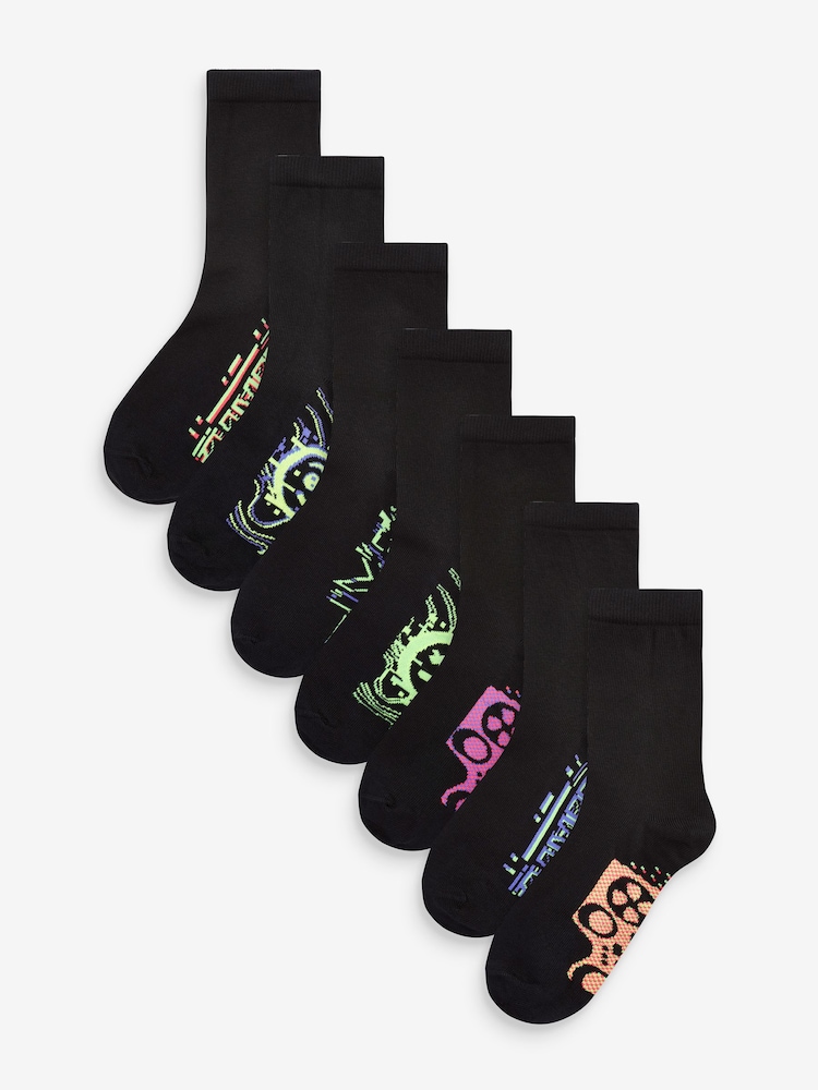 Schwarz - Socken mit hohem Baumwollanteil, 7er-Pack - Bild 1 von 8 Schwarz - Socken mit hohem Baumwollanteil, 7er-Pack - Bild 1 von 8
